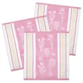 Produktbild: KRACHT 3er Pack Frottee Küchenhandtücher Wildblumen pink ca.50x50 cm Baumwolle