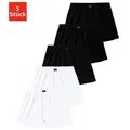 Produktbild: H.I.S Weiter Boxer Herren Boxer (Packung, 5-St) weite Passform, Komfortbund, aus Baumwoll-Stretch bunt|schwarz 4 (S)