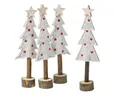 Produktbild: Viana Weihnachtsmann Tannenbaum Deko Filz Beige Rot Weihnachtliches Set 21cm 4 Stk, 4 Stück
