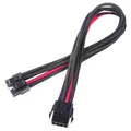 Produktbild: SilverStone SST-PP07-EPS8BR - Netzteil-Verlängerungskabel 30cm EPS 8pin auf EPS/ATX 4+4pin, schwarz/rot