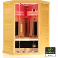 Produktbild: Dewello® Infrarotkabine Infrarotsauna SALTCOATS 120cm x 120cm inkl. 3 Vollspektrumstrahler, 4 Karbonstrahler, 2 Personen