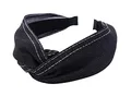 Produktbild: axy Breiter Haarreif mit raffinierten Knoten und Jeans Stoff - Vintage-Wunderschön Stirnband Haarschmuck Damen Haarreifen HR34b Jeansoptik (Jeansoptik - Schwarz)