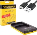 Produktbild: PATONA 1957 Ladegerät für Akku NP-W126 NP-W126s (Eingang USB-C/MikroUSB) schwarz