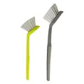 Produktbild: JES Collection Spülbürsten Set, 2 Stück, Kunststoff, Grau und Grün, 24 cm und 21 cm, Runde und Eckige Bürste, 706362