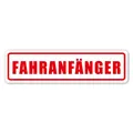 Produktbild: Fahranfänger Auto Magnet-Schild I 30 x 8 cm I Achtung Fahranfänger I wetterfe...