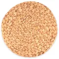 Produktbild: Decorasian Platzset aus Seegras - Wasserhyazinthe, 6er Set Tischset abwischbar 35cm Tischuntersetzer rund Natur
