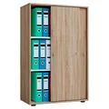 Produktbild: VCM my office Schiebetürenschrank XL Lona, 913949 eiche 2 Fachböden 70,0 x 37,0 x 110,0 cm