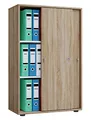 Produktbild: VCM Büroschrank mit 3 Fächern | moderner Aktenschrank mit Schiebetüren | Maße ca. B. 70 x H. 111 x T. 40 cm – Lona 3-Fach