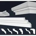 Produktbild: Marbet Design - Stuckleisten xps Styropor weiß 2 Meter Deckenleisten Wandleisten E-Leisten Modelle: E-9 / 62x80mm, 20 Meter / 10 Leisten