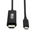 Produktbild: Eaton Tripp Lite USB-C-auf-HDMI-Adapterkabel (M/M), 4K 60 Hz, 4:4:4, Thunderbolt 3-kompatibel, Schwarz, 1,8 m (6 ft.) (U444-006-H4K6BE)