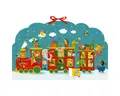 Produktbild: Adventskalender Memo-Adventskalender – Bunte Weihnachtseisenbahn der Tiere
