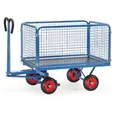 Produktbild: Fetra Handwagen 6433V, mit 4 Gitterwänden, Vollgummireifen, Tragkraft 750kg, 1200 x 800mm