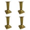 Produktbild: HAC24 4er Set Grabvase Gold Grabschmuck Kunststoff Friedhofsvase mit Sockel Friedhof Blumenvase Grabdekoration Grab Vase Grabsteckvase