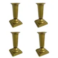 Produktbild: 4 Stück Grabschmuck Kunststoff Grabvase Gold Grabsteckvase mit Sockel