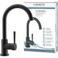Produktbild: SCHÜTTE Küchenarmatur CORNWALL , energiesparende Niederdruckarmatur Schwarz matt - Schwarz