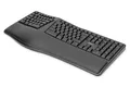 Produktbild: DIGITUS Ergonomische Funk-Tastatur - DE-Tastaturlayout (QWERTZ) - Hotkey-Tasten - Nano USB-Empfänger - Schwarz