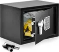 Produktbild: SereneLife Möbeltresor 17,5L – Digitaler Safebox mit Zahlenschloss & Doppelbartschloss, 35x25x25 cm