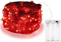 Produktbild: BOLWEO LED Lichterkette, 10Ft/3M 30Leds Weihnachtsschnur- Outdoor String Batterie Betrieben, Wasserdicht für Weihnachtsbaum CHRISTMAS, Festlich, HÄUSER ETC (Rot)