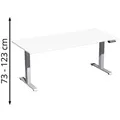 Produktbild: Geramöbel Schreibtisch Elevate Basic, weiß / silber, elektrisch höhenverstellbar, 180 x 73-123 x 80cm