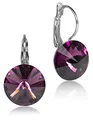 Produktbild: LUISIA Ohrringe Rivoli mit Kristallen von Swarovski - 12 mm Amethyst/Pflaume