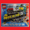 Produktbild: LEGO 7939 gelber Güterzug mit 3 Waggons Portalkran und LKW City Eisenbahn NEU