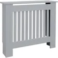 Produktbild: ML-Design Heizkörperverkleidung Landhausstil 78x19x82 cm Grau aus MDF Lackiert