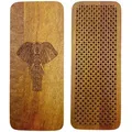 Produktbild: SattesGrün Yogablock Sadhu Board – handgefertigtes Nagelbrett in 4 Intensitäten, (8mm, 10 mm, 12 mm und 15 mm), mit Elefanten-Motiv aus Mangoholz, für Meditation & Entspannung 8mm