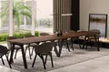 Produktbild: Endo-Moebel Esstisch Lungo XXL 130-405 cm, Metallgestell, ausziehbar, erweiterbar, riesiger Kulissentisch, 4m, extra lang und groß, stabil