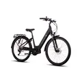 Produktbild: SAXONETTE Premium Sport E-Bike 10 Gang Kettenschaltung Mittelmotor Scheibenbremsen Federgabel Wave schwarz matt
