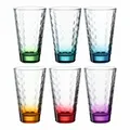 Produktbild: Leonardo Trinkglas Optic 6 Stück, Becher, Wassergläser, Glas, bunt, 300 ml