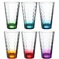 Produktbild: Leonardo Trinkglas optic 6Stk sortiert 300ml violett Glas Becher Bunt Geschenk