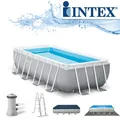 Produktbild: Intex Frame Pool Set Prism Quadra 488x244x107 cm Swimming Pool Komplettset