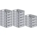 Produktbild: PROREGAL SuperSparSet 16x Eurobox NextGen Economy, Griffe offen, HxBxT 12x30x40cm, 11 Liter, Eurobehälter, Box, Transportbehälter
