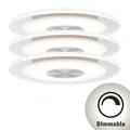 Produktbild: Paulmann 3er-Set Einbauleuchte LED Whirl rund 5,5W Alu Satin dimmbar Lampe