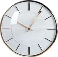 Produktbild: BELIANI Wanduhr Weiß ø 34 cm Rund Ohne Ziffern Glamourös Modern Hängende Wanddekoration für Wohnzimmer Esszimmer Flur