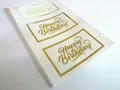Produktbild: Happy Birthday Sticker Gold Auf Klar Etiketten Karten Umschlag Basteln HBGFOIL2