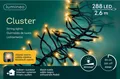 Produktbild: Lumineo LED-Lichterkette Lumineo Lichterkette CLUSTER 288 LED 2,6 m klassisch warm, schwarz, Indoor/Outdoor, dimmbar, 8h-Timer, + 5 m Zuleitung