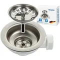 Produktbild: Tecuro - Spülen-siebkorbventil Ø 114 Mm (3 1/2 Zoll) X Abgang Seitlich 1 Zoll (ø 25 Mm)