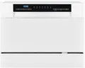 Produktbild: Exquisit GSP206-030D Tischgeschirrspüler, 55 cm breit, 6 Maßgedecke, 7 Programme, Startzeitvorwahl, Besteckkorb, weiß