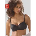 Produktbild: Schalen-BH VIVANCE, Damen, Gr. 70, Cup E, schwarz, Microtouch, Obermaterial: 63% Polyamid, 27% Polyester, 10% Elasthan, BHs Schalen-BH, aus Spitze in Leo-Optik im modischen Balconnet-Schnitt, Dessous