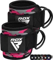Produktbild: RDX Fußschlaufen Kabelzug Gepolstert, 7MM Neoprenstütze 10”x4”, Ankle Straps, Handgelenk wickelt Mit 2 D-Ring für Cable Machine Fitness Training Fußmanschetten Gym Gesäß Beintraining, Frauen Männer