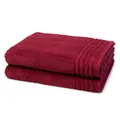 Produktbild: Vossen - 2 teiliges Frottier-Set - Vienna Style Supersoft (2 X Duschtuch im Set) - 620 g/m2 - Baumwolle - Frottee - saugstark - weich und flauschig - Rubin