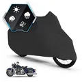 Produktbild: Motorrad Abdeckplane All Weather L, 100% wasserdichte Outdoor Plane, Ganz-Jahres-Schutz, Motorrad Zubehör, Plane schwarz 250x100x130 cm