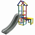 Produktbild: move and stic Spielturm Ali Spielhaus mit Rutsche Kletterturm Kinderrutsche