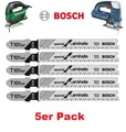 Produktbild: BOSCH 5er Pack Stichsägeblatt 83mm T 101 BIF Special für Laminate -sauber & fein