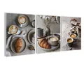 Produktbild: artissimo, Bilderset 3er-Set, PE6760-DS, 3 Bilder 30x40cm, Wandbilder-Set Küche 3-teilig, Küchendeko modern, Küchenbilder, grau, Kaffee-Motiv, Landhaus-Stil, Vintage