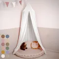 Produktbild: lilimaus Baldachin Kinderzimmer [in 12 Farben] - Betthimmel aus 100% Baumwolle Musselin Handmade für Mädchen & Jungen - Babybett Himmel als Babyzimmer Deko - Vorhang für Kinderbett, Kuschelecke