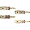 Produktbild: 3001 Lautsprecher-steckverbinder Stecker, Gerade Gold 4 St. - Oehlbach