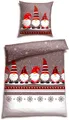 Produktbild: Schiesser Bettwäsche Wichtel aus weicher Baumwolle mit coolem Winter-Print, Feinbiber, 2 teilig, MADE IN GREEN by OEKO-TEX®-zertifiziert