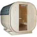 Produktbild: HOME DELUXE - Outdoor Sauna CUBE XL - Maße: ca. 185 cm x 195 cm x 220 cm, Holz: Fichtenholz - inkl. Saunaofen und Saunazubehör I Gartensauna, Au... - Braun